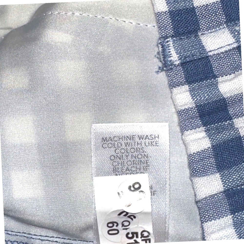 NWOT J Jill Blue White Gingham Linen Stretch Petite XL Pants Checkered Trousers - Picture 7 of 11